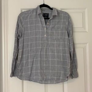 Abercrombie quarter button up flannel